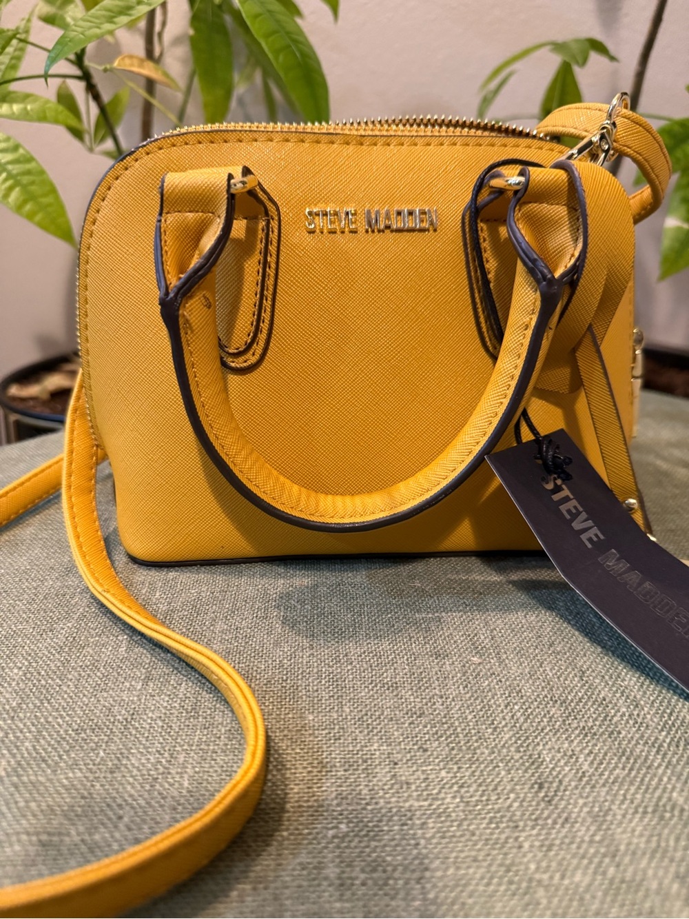 Steve Madden Mustard Yellow Crossbody Satchel Purse